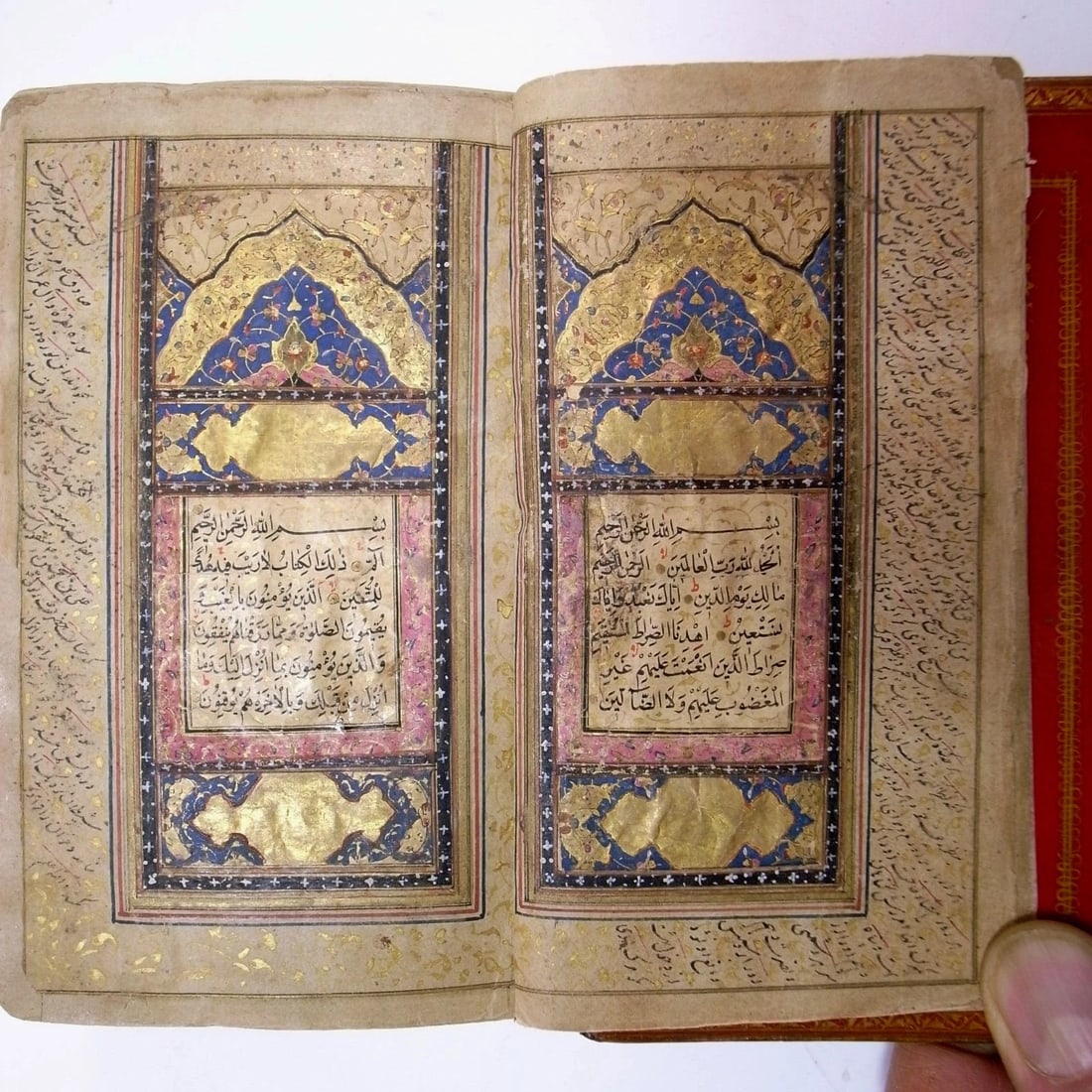 Persian Quran with Lacquer Binding by Moghim: Title/Medium: Qur'an, Illuminated Manuscript Origin/Year: Persia, 18th Century Dimensions: 12 x 8 inches Condition: Excellent, well-preserved Provenance: Private Collection Additional Info: