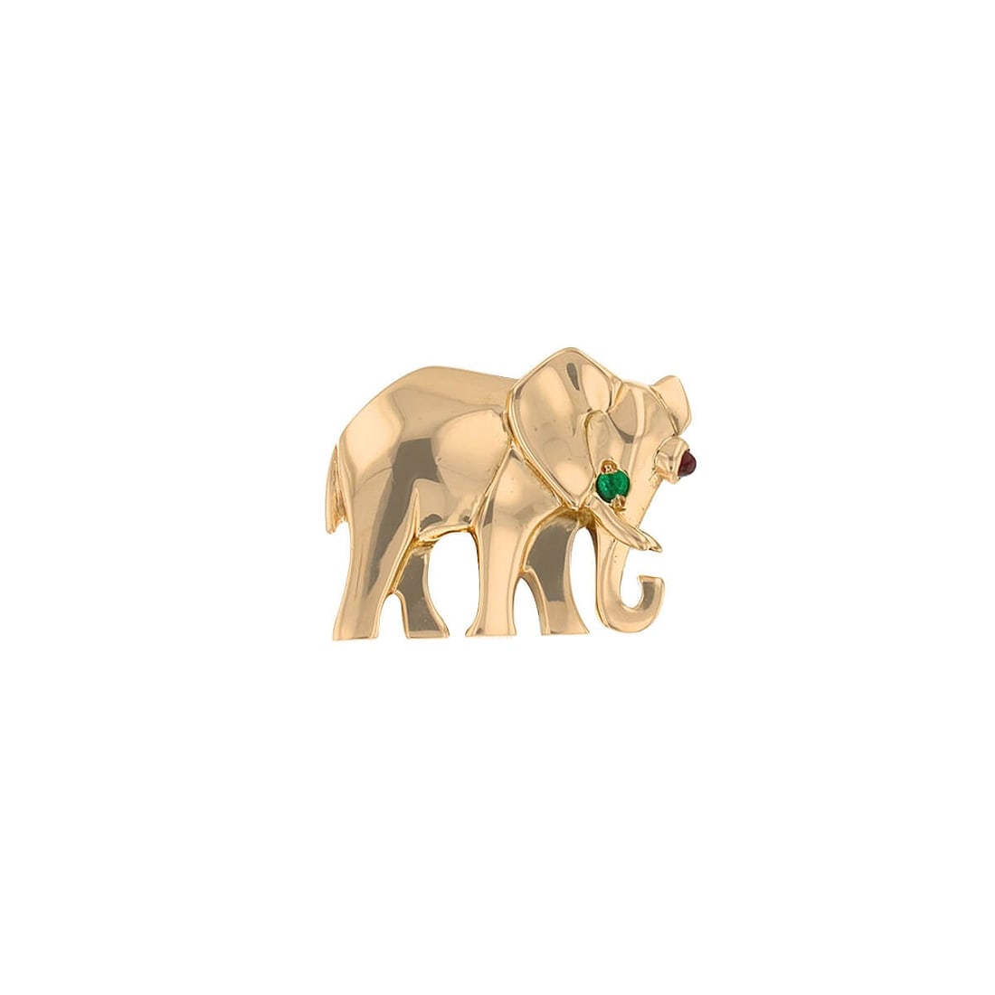 Cartier Emerald & Ruby Elephant Brooch (1 of 3)