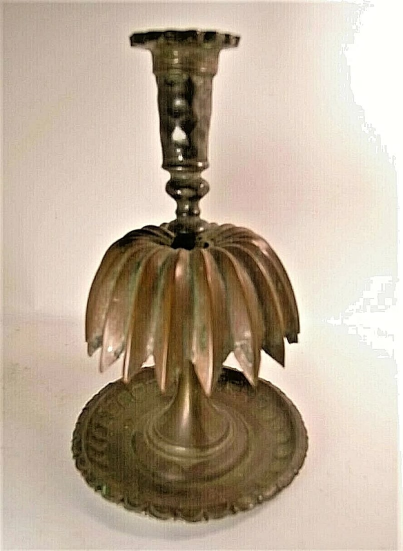 Nassorllah Antique Islamic Copper Candlestick (1 of 7)