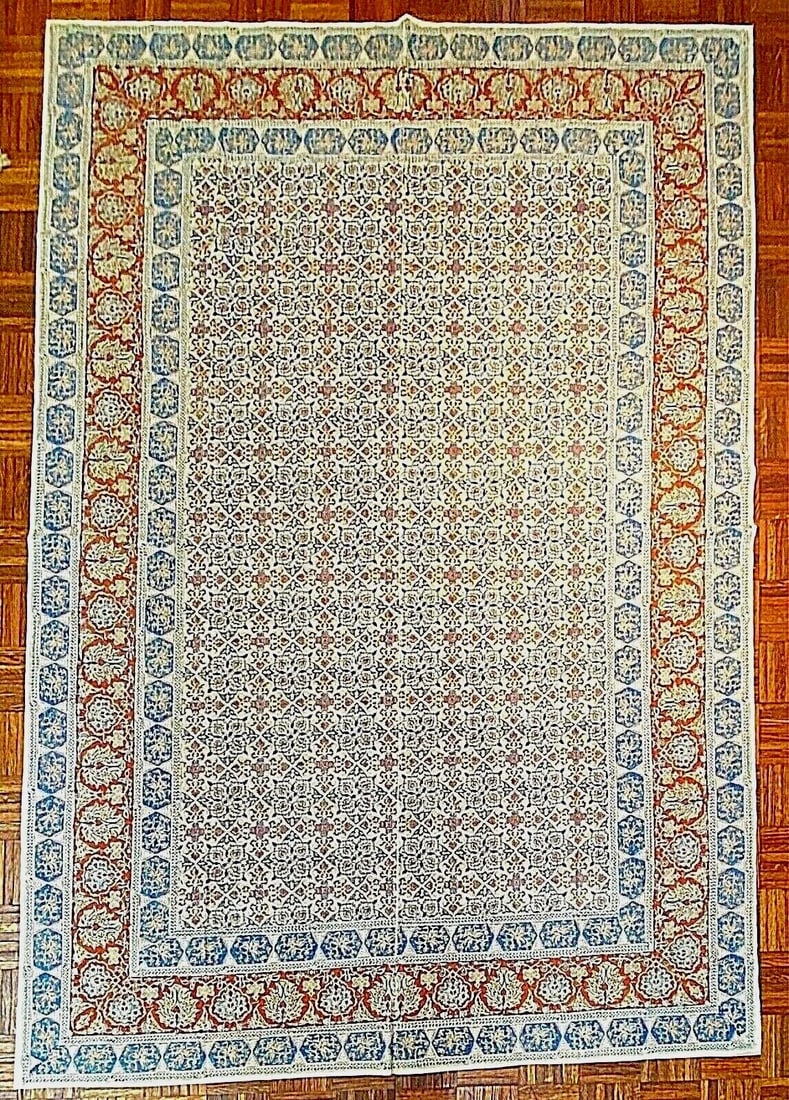 Persian Print Cloth, ca. 1900, 6' x 8' 6" (1 of 7)