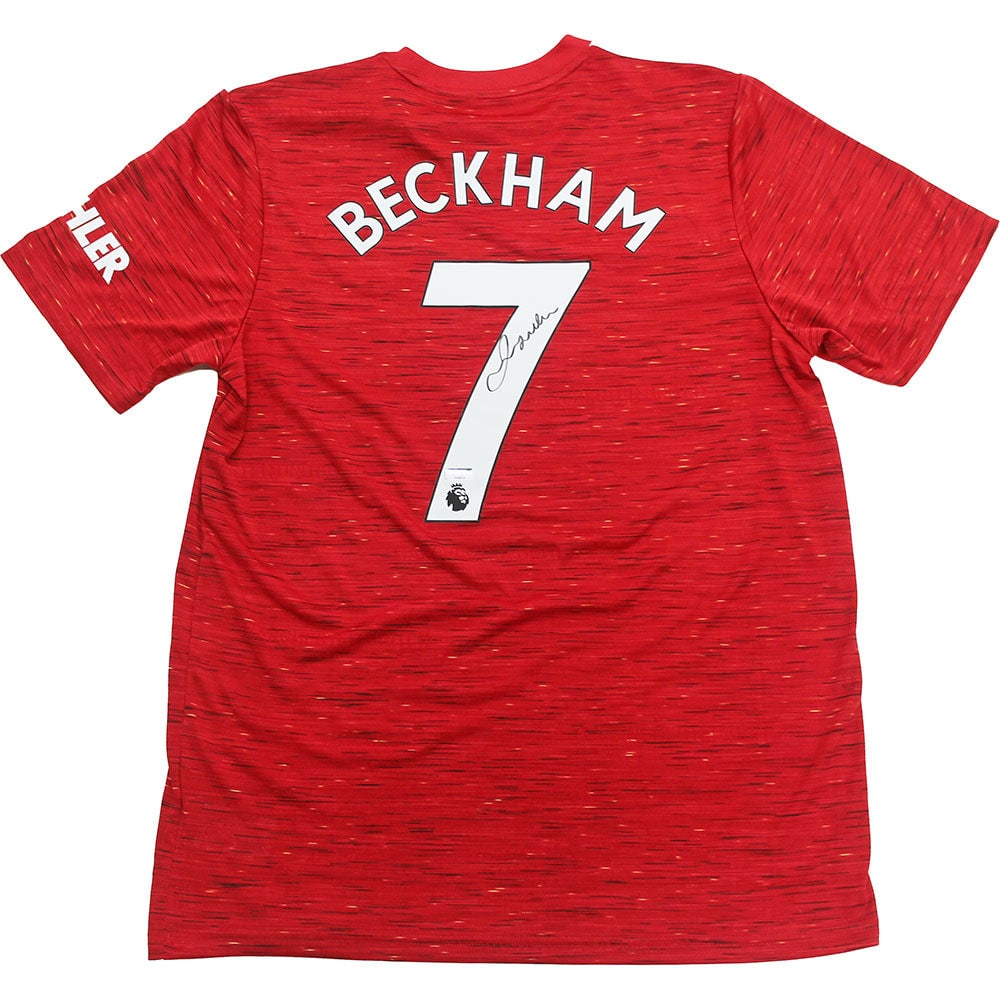 David Beckham Autographed 2020-21 Manchester United Replica Home Jersey (1 of 1)