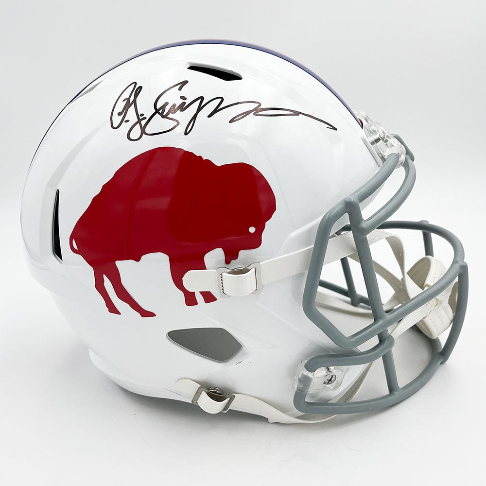 O.J. Simpson (deceased) Autographed Buffalo Bills Throwback Replica Helmet (1 of 1)
