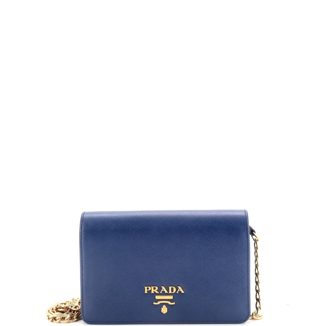 Prada Blue Saffiano Leather Crossbody Wallet (1 of 6)