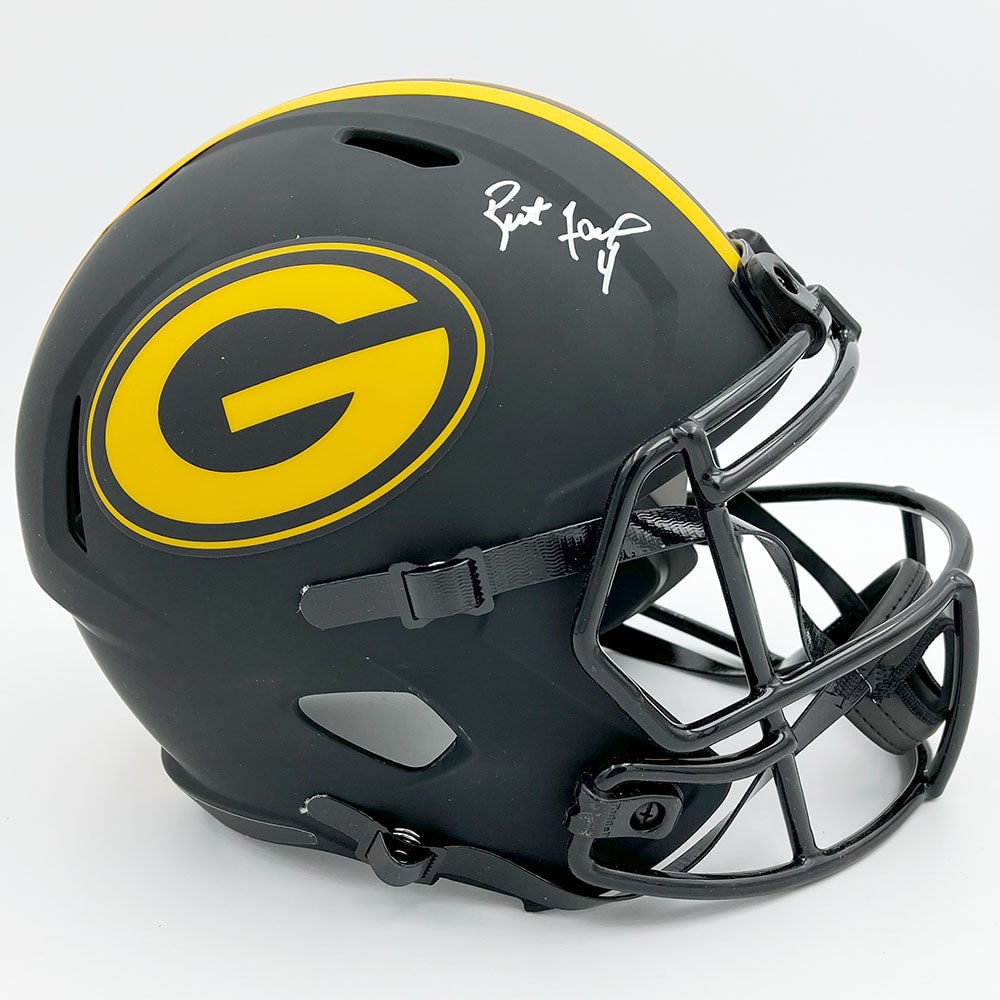 Brett Favre Autographed Green Bay Packers Eclipse Replica Helmet (1 of 1)