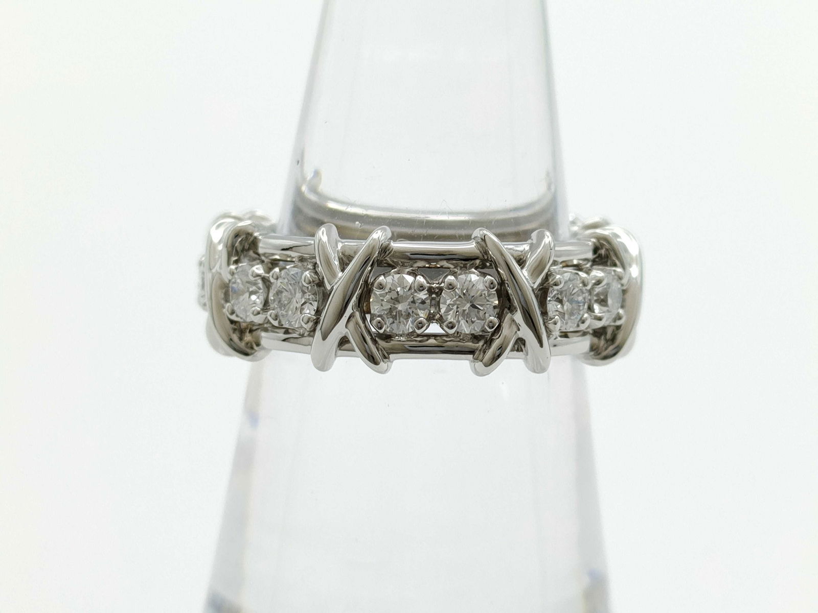 Tiffany & Co. Jean Schlumberger Diamond Platinum Band Ring (1 of 4)