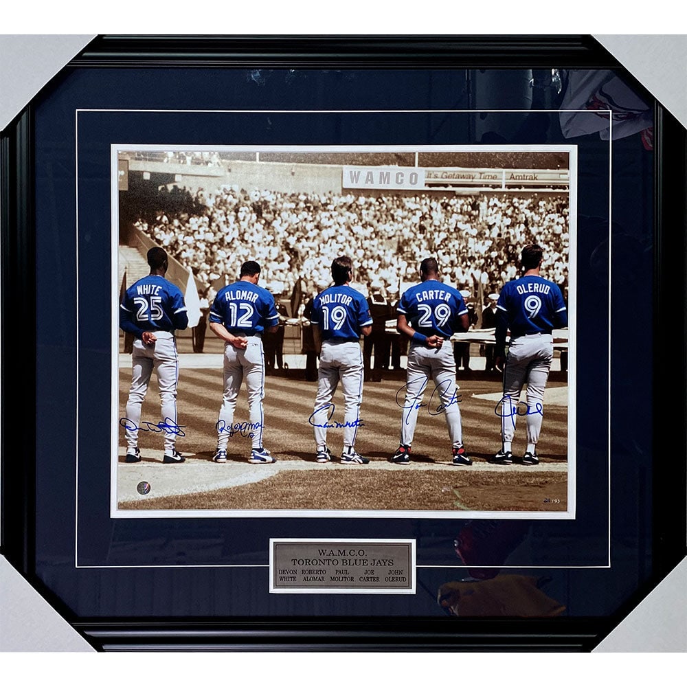 WAMCO Framed Multi-Signed Limited-Edition Toronto Blue Jays 16X20 Photo: Title/Medium: WAMCO Framed Multi-Signed Limited-Edition Toronto Blue Jays 16X20 Photo Get your very own 16X20 photo that has been autographed by WAMCO the legendary Blue Jays top of the order during t