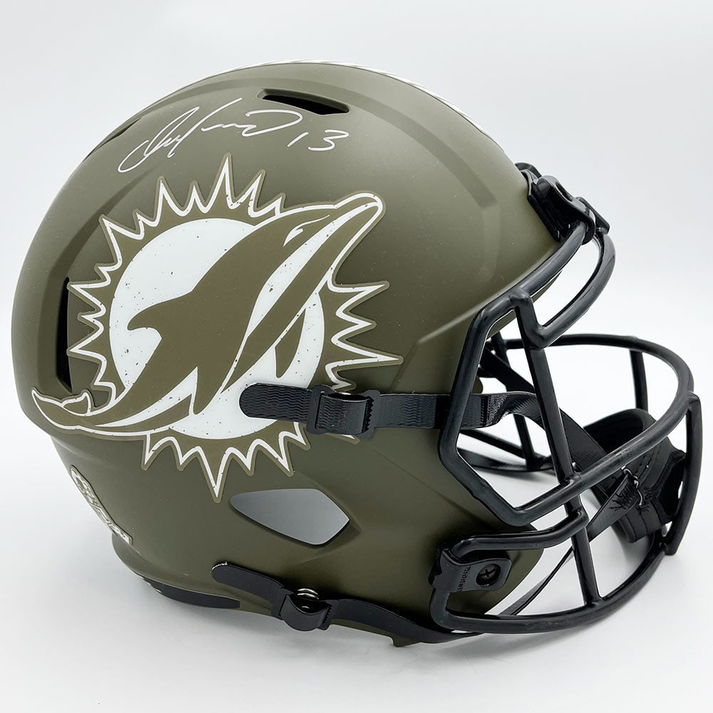Dan Marino Autographed Miami Dolphins Salute to Service Replica Helmet (1 of 1)