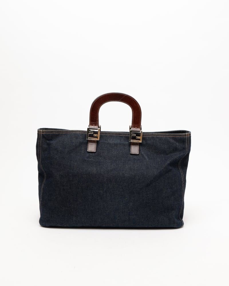Fendi FF Vintage Denim Handbag (1 of 8)