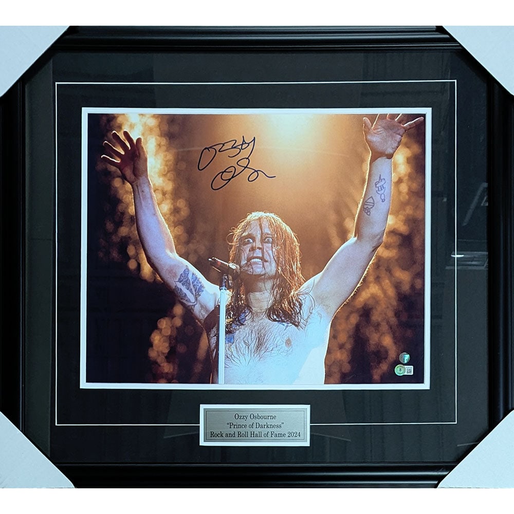 Ozzy Osbourne (deceased) Framed Autographed 16X20 Photo (1 of 1)