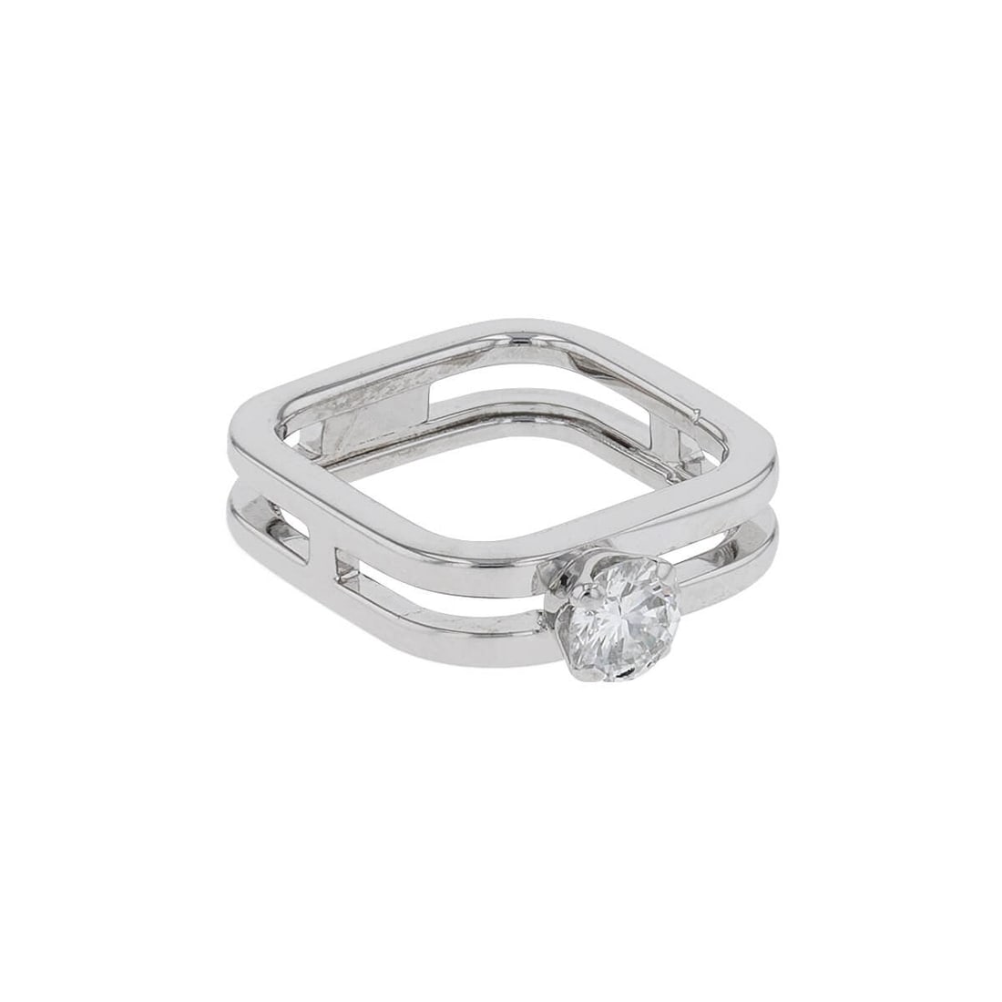 Modern Diamond and Gold Ring: Title/Medium: Modern Diamond and Gold Ring Origin/Year: Modern Period Dimensions: Width: 0.5 cm Thickness: 0.5 cm Ring Size: 48 Condition: Excellent Provenance: Private Colle