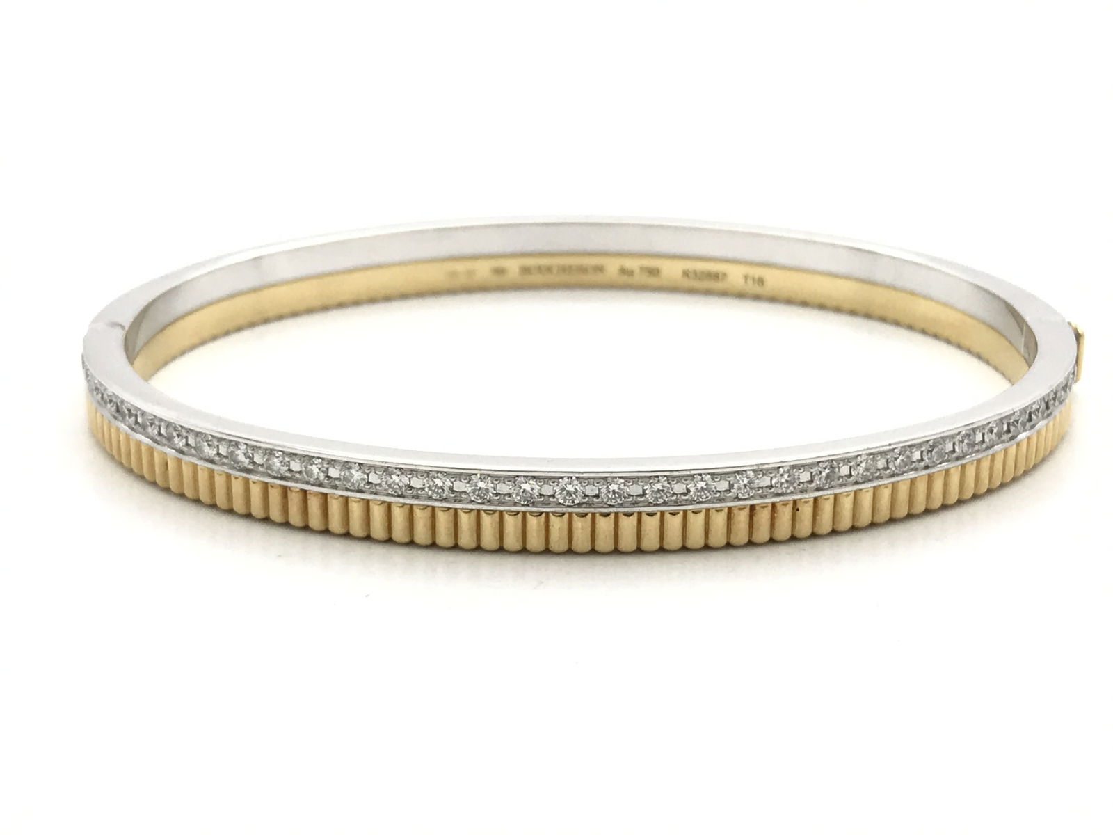 Boucheron Cattle Radiant Diamond 18K Yellow White Gold Bracelet (1 of 5)
