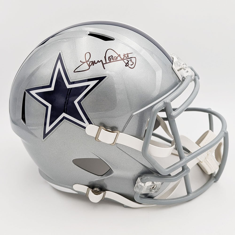 Tony Dorsett Autographed Dallas Cowboys Helmet: Title/Medium: Tony Dorsett Autographed Dallas Cowboys Helmet Get your very own Dallas Cowboys replica helmet that has been autographed by Cowboys legend Tony Dorsett. Comes with Certificate of Authent