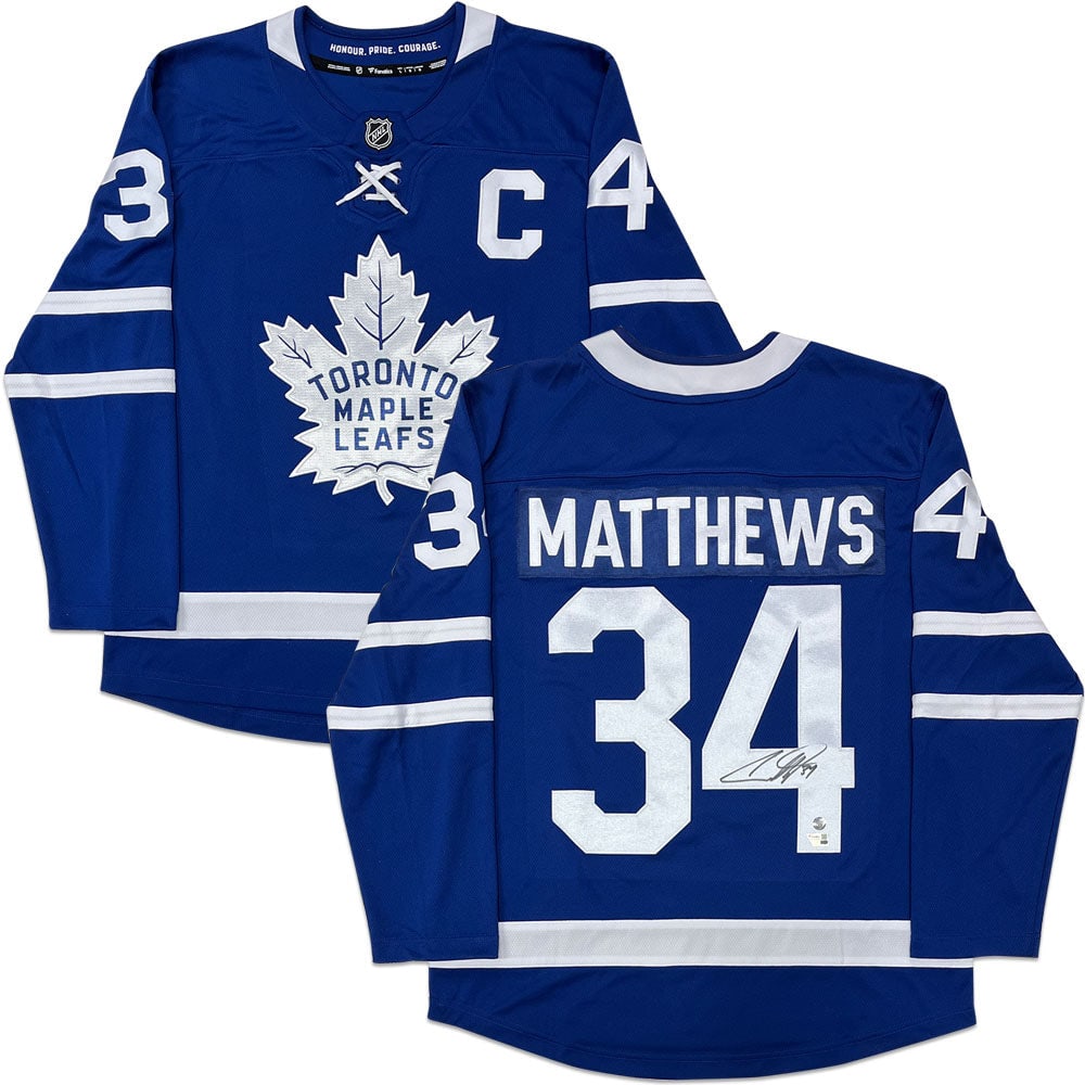 Auston Matthews Autographed Toronto Maple Leafs Replica Jersey (Captain) (1 of 1)