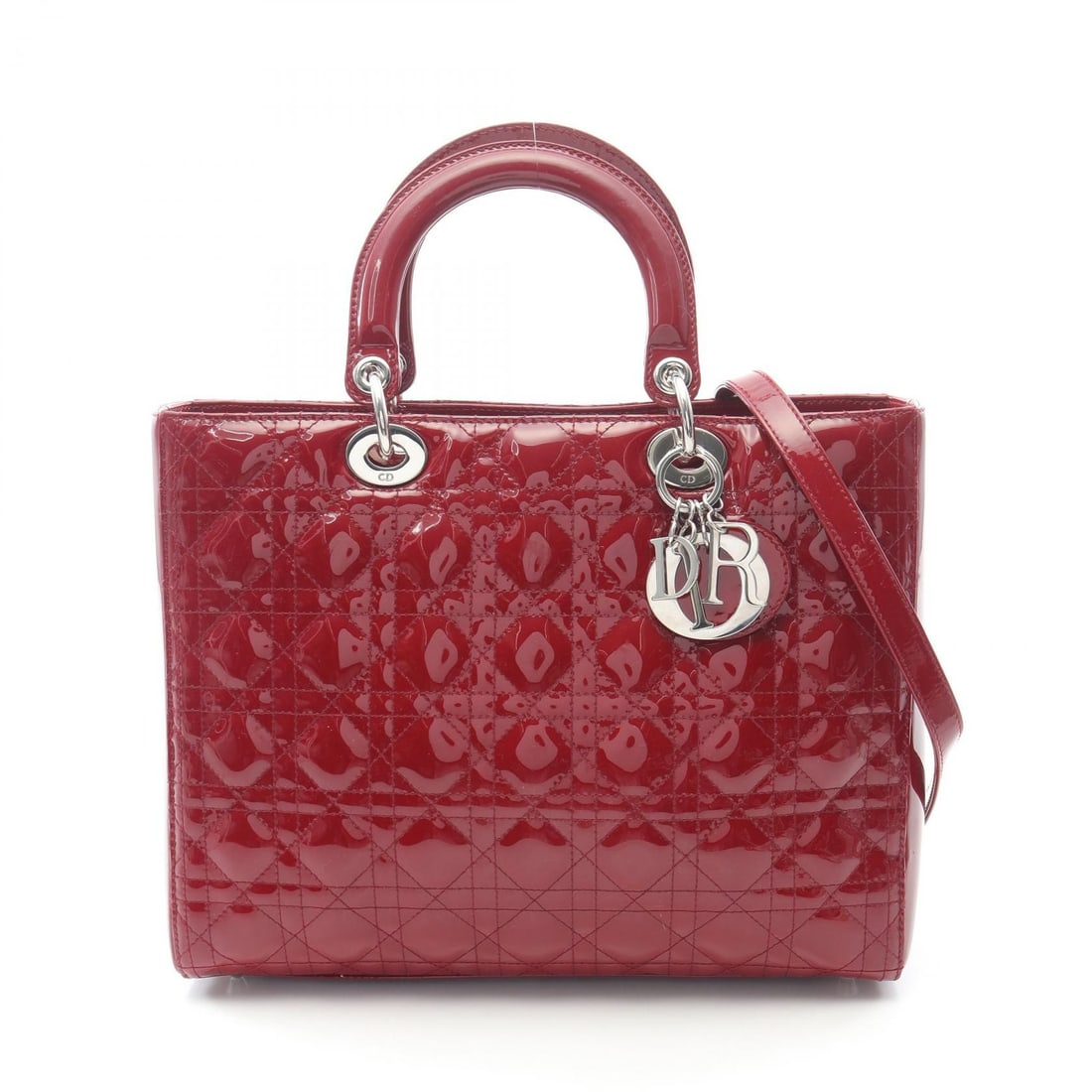 Christian Dior Large Red Cannage Handbag (1 of 9)