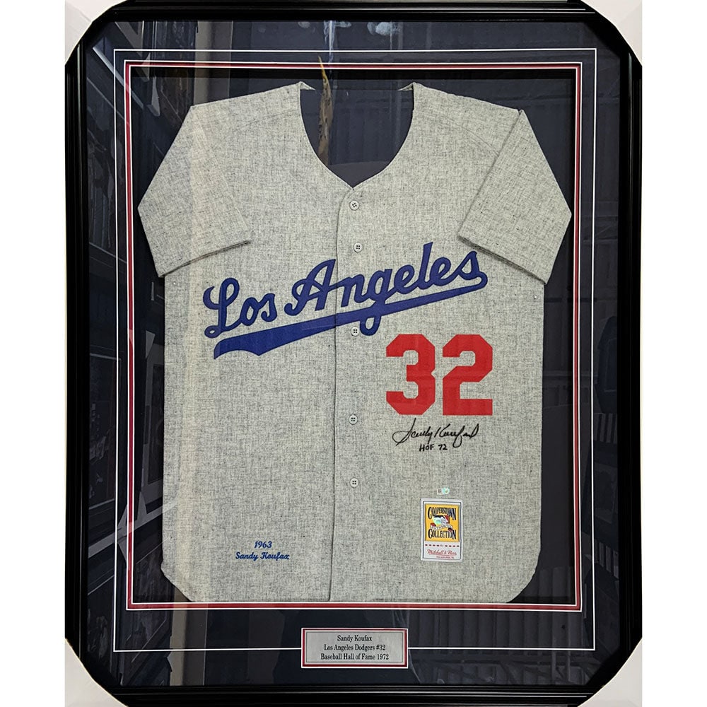 Sandy Koufax Framed Autographed Los Angeles Dodgers Jersey (1 of 1)