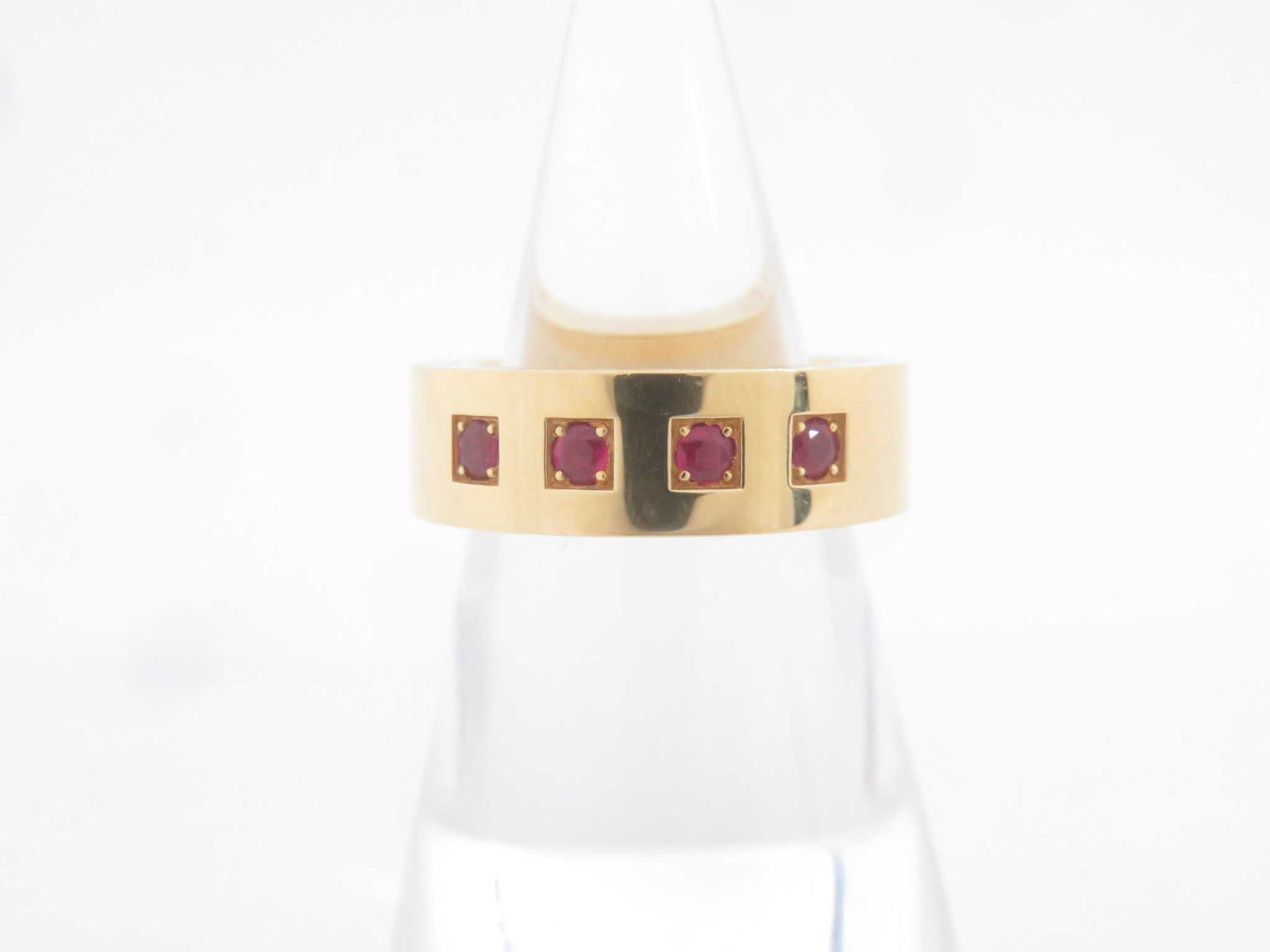 Charriol Ruby 18K Yellow Gold Wide Band Ring Size 54 (1 of 5)