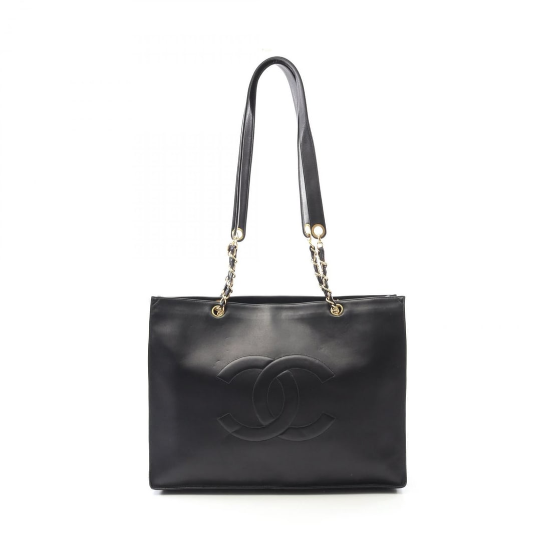 Chanel Black Coco Mark Tote Bag in Lambskin (1 of 11)