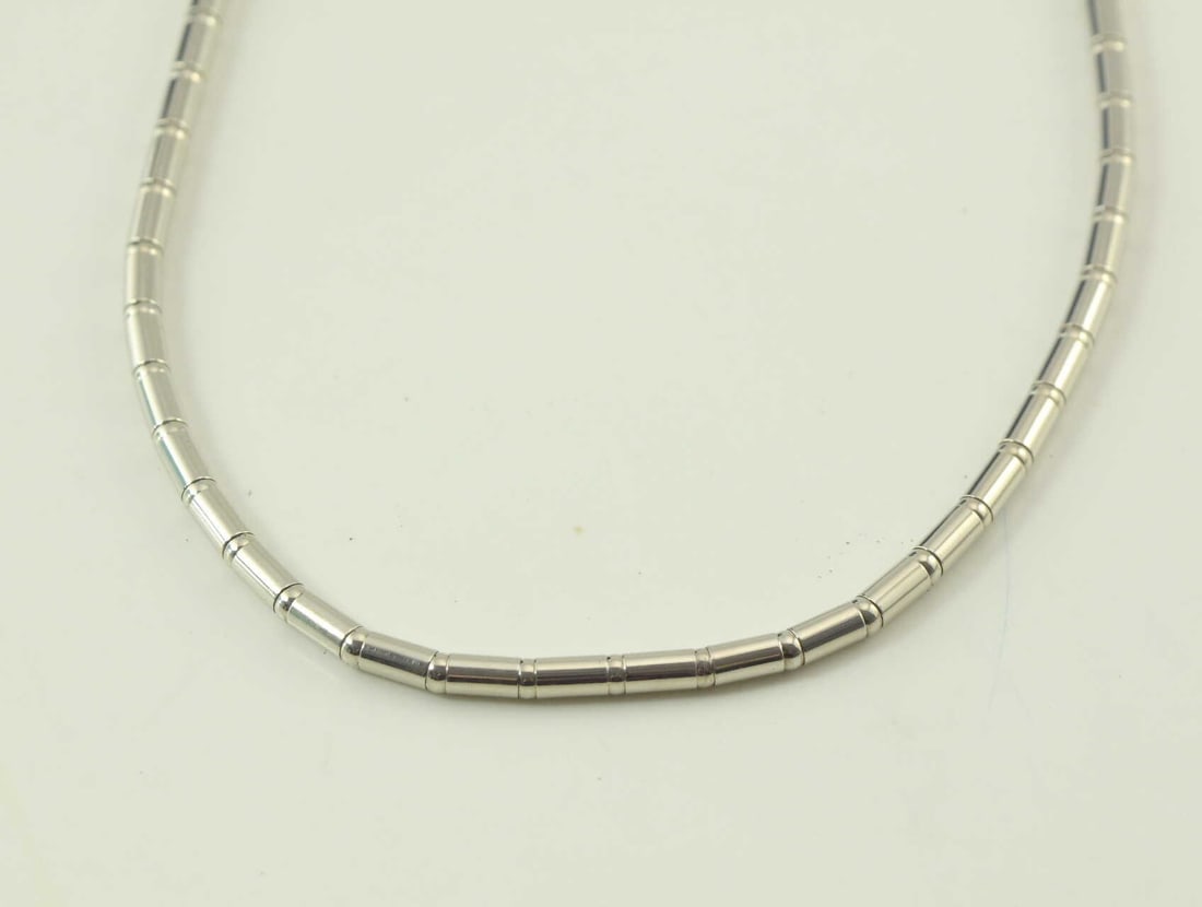 Heart Clasp Unique Fancy Box Chain 18K White Gold Necklace: Elegant box chain necklace crafted in solid 18K white gold, featuring a clean geometric link construction and finished with a refined heart-shaped clasp detail. The structured design offers a timeless