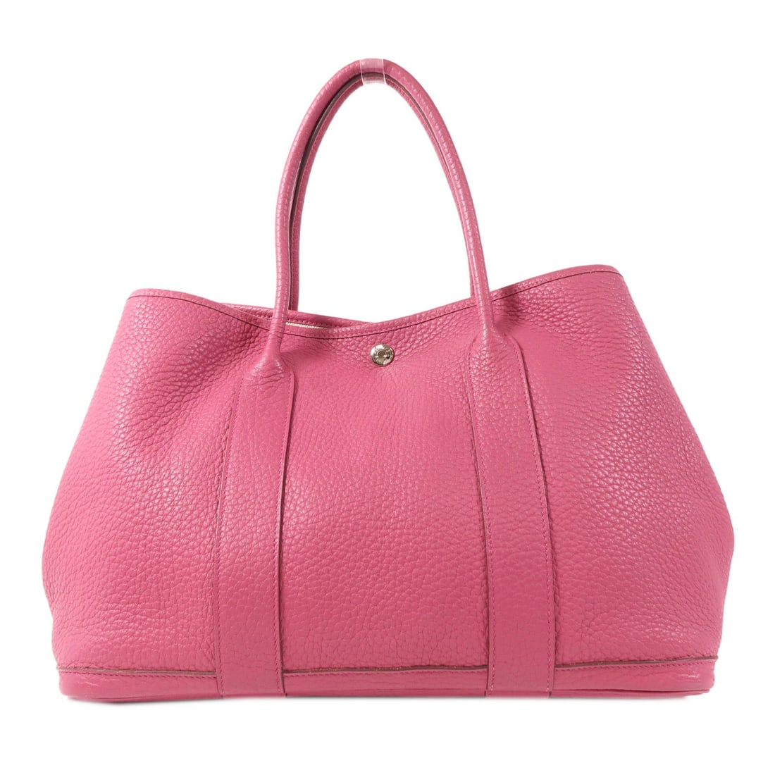 Hermes Pink Calfskin Garden Party Tote Bag: Title/Medium: Hermes Pink Calfskin Garden Party Tote Bag Origin/Year: Hermes, Contemporary Dimensions: W: 36cm x H: 26cm x D: 17cm (W: 14.2 inch x H: 10.2 inch x D: 6.7 inch) Condition: Pre-owned, fai