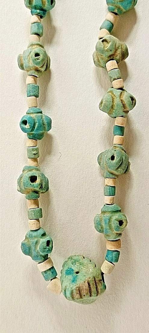 Ancient Faience Necklace - I mil. BC (1 of 4)