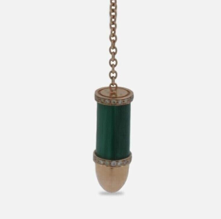 18K Rose Gold & Green Malachite Drop Earring (1 of 8)