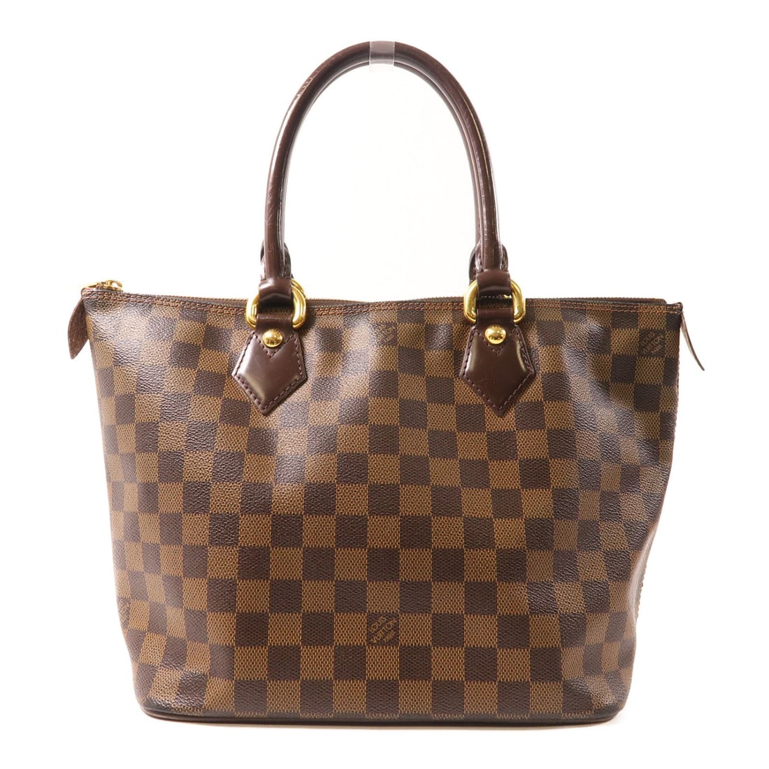 Louis Vuitton Damier Ebene Saleya PM Bag: Title: Louis Vuitton Damier Ebene Saleya PM Bag Medium: PVC coated canvas Origin/Year: Made in France Dimensions: W: 26cm x H: 22cm x D: 14cm (10.2" x 8.7" x 5.5") Handle Length: 40cm (15.7") Condi
