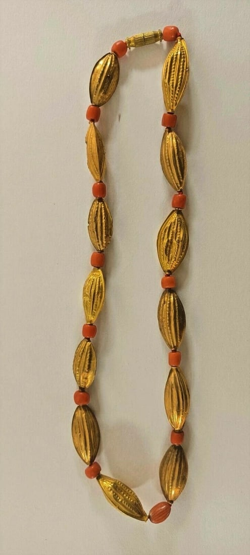Ancient Islamic Pendant with Gold and Coral Beads (1 of 5)