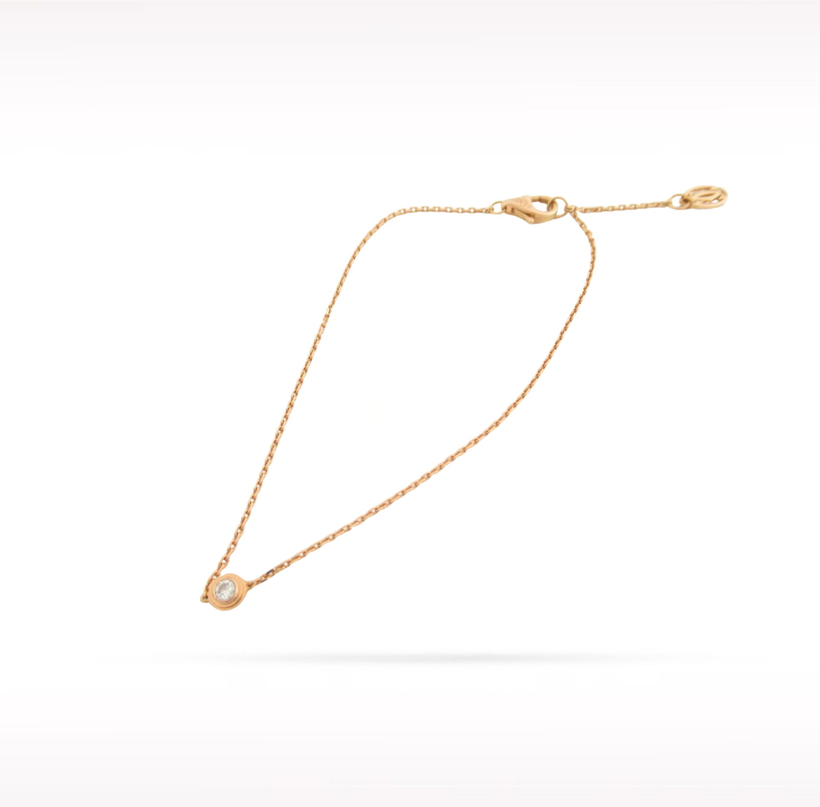 Cartier D?Amour Legers Single Diamond 18K Rose Gold Bracelet (1 of 4)