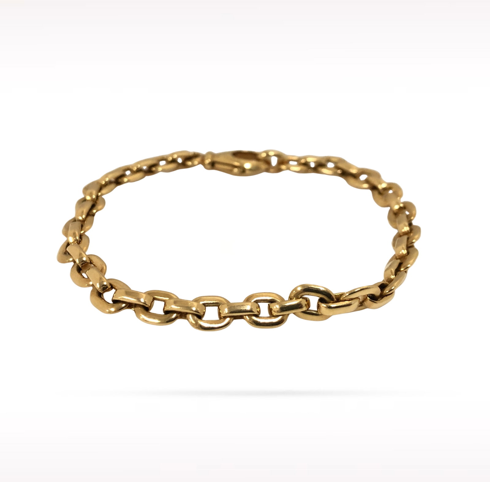 Cartier Meplat 18K Yellow Gold Oval Cable Link Bracelet (1 of 5)