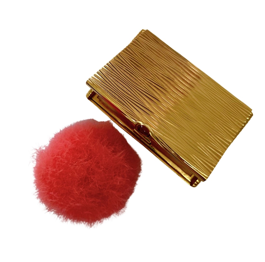 Cartier Antique Solid 14K Gold 20th Century Vintage Estate Powder Box: Description: An exceptional antique Cartier powder box crafted in solid 14 karat gold, dating to the early 20th century. This remarkable vanity accessory exemplifies Cartier's timeless elegance and su