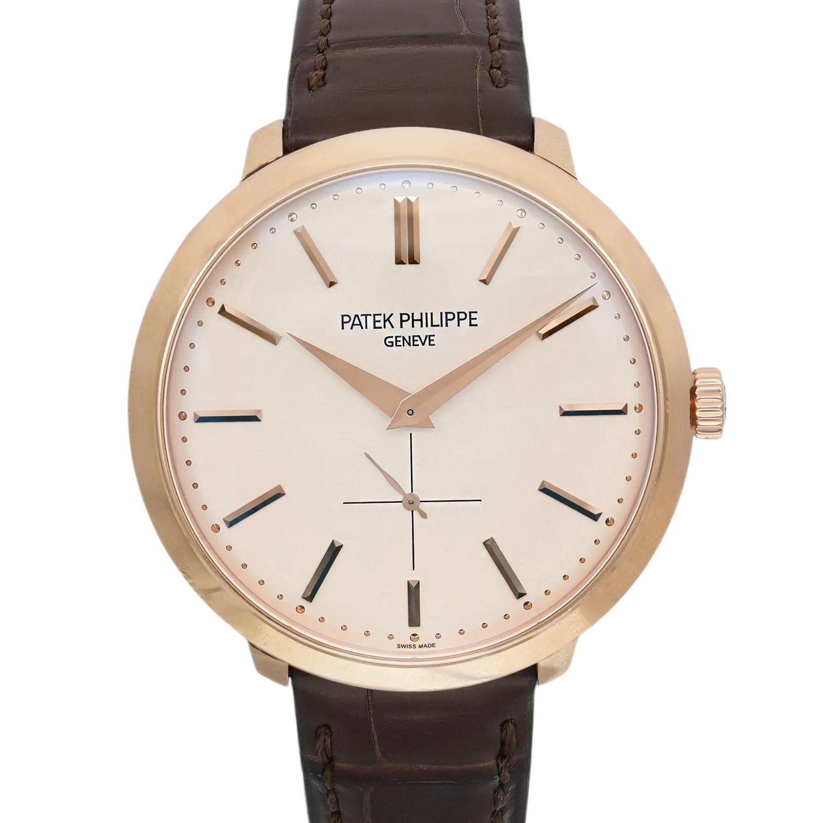Patek Philippe Calatrava 18K Rose Gold Watch: Title/Medium: Patek Philippe Calatrava 5123R-001 Origin/Year: Switzerland, 2013 Dimensions: 38 mm case diameter, 8 mm case thickness Condition: Pre-owned, in excellent condition Provenance: Includes o