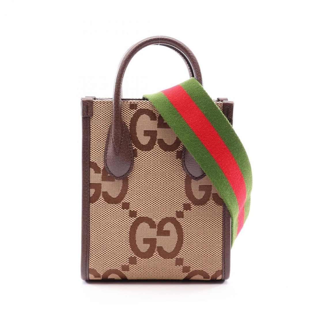 Gucci Jumbo GG 2Way Tote Bag - Beige & Brown: Title/Medium: Gucci Jumbo GG 2Way Tote Bag - Beige & Brown Origin/Year: Made in Italy Dimensions: Width: 15.5 cm (6.1 inches) Height: 19 cm (7.5 inches) Depth: 6.5 cm (2.6 inches) Hand
