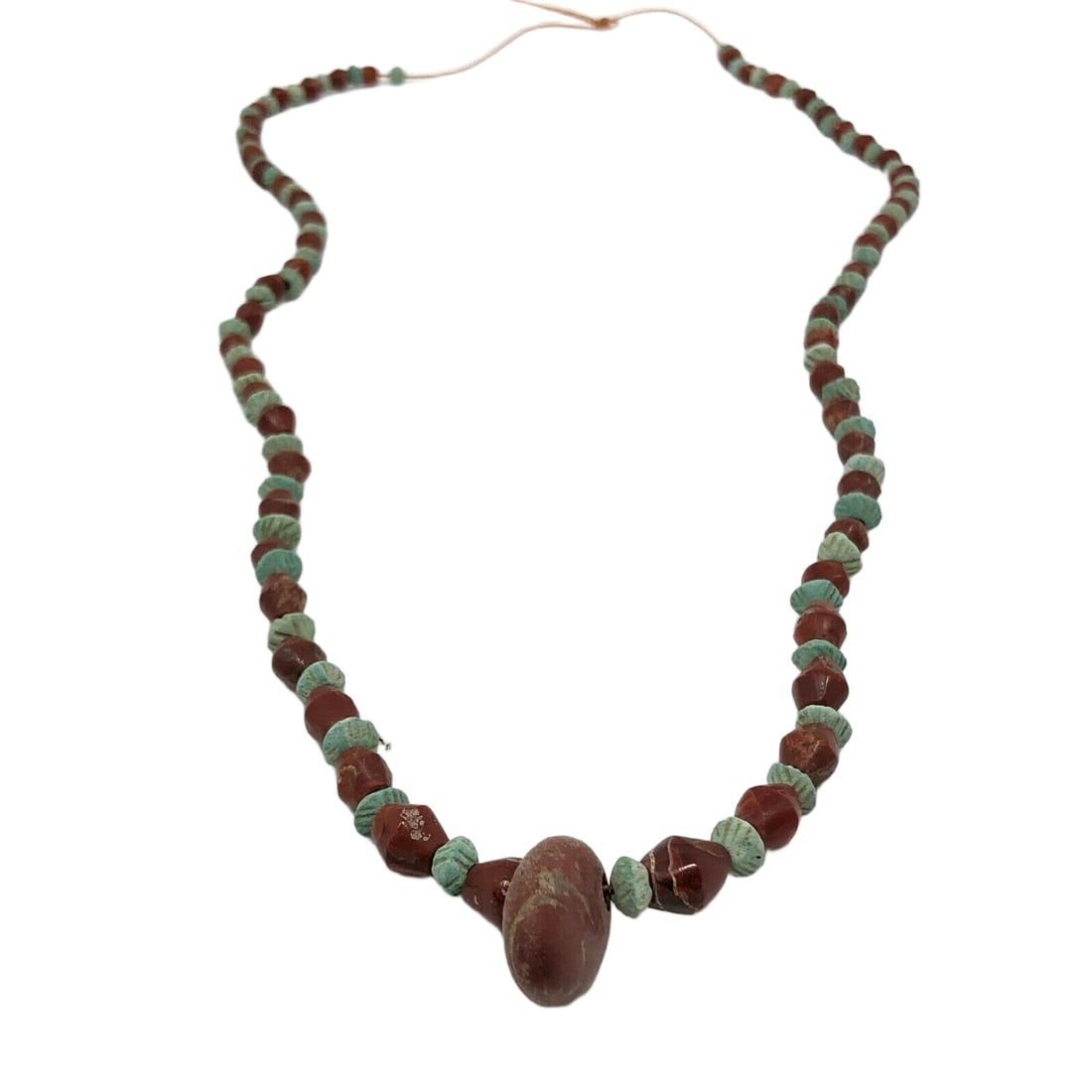 Middle Eastern Carnelian & Faience Necklace (1 of 4)