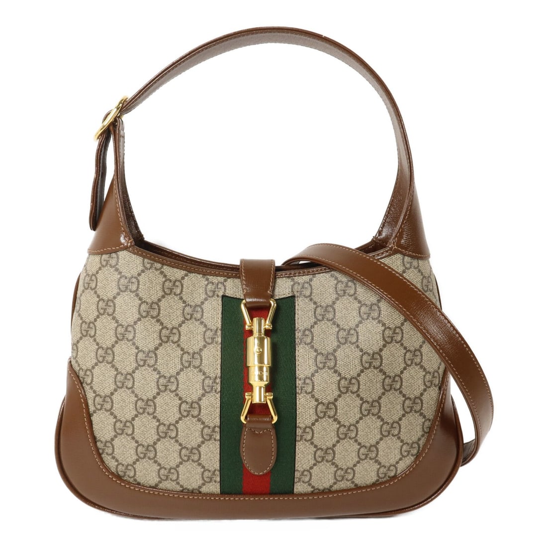 Gucci 1961 Jackie Painted Canvas Shoulder Bag: Title: Gucci 1961 Jackie Painted Canvas Shoulder Bag Medium: PVC Coated Canvas Origin/Year: Italy, 1961 Dimensions: W: 24-28cm (9.4 inch), H: 19cm (7.5 inch), D: 4.5cm (1.8 inch) Handle Length: 42cm (