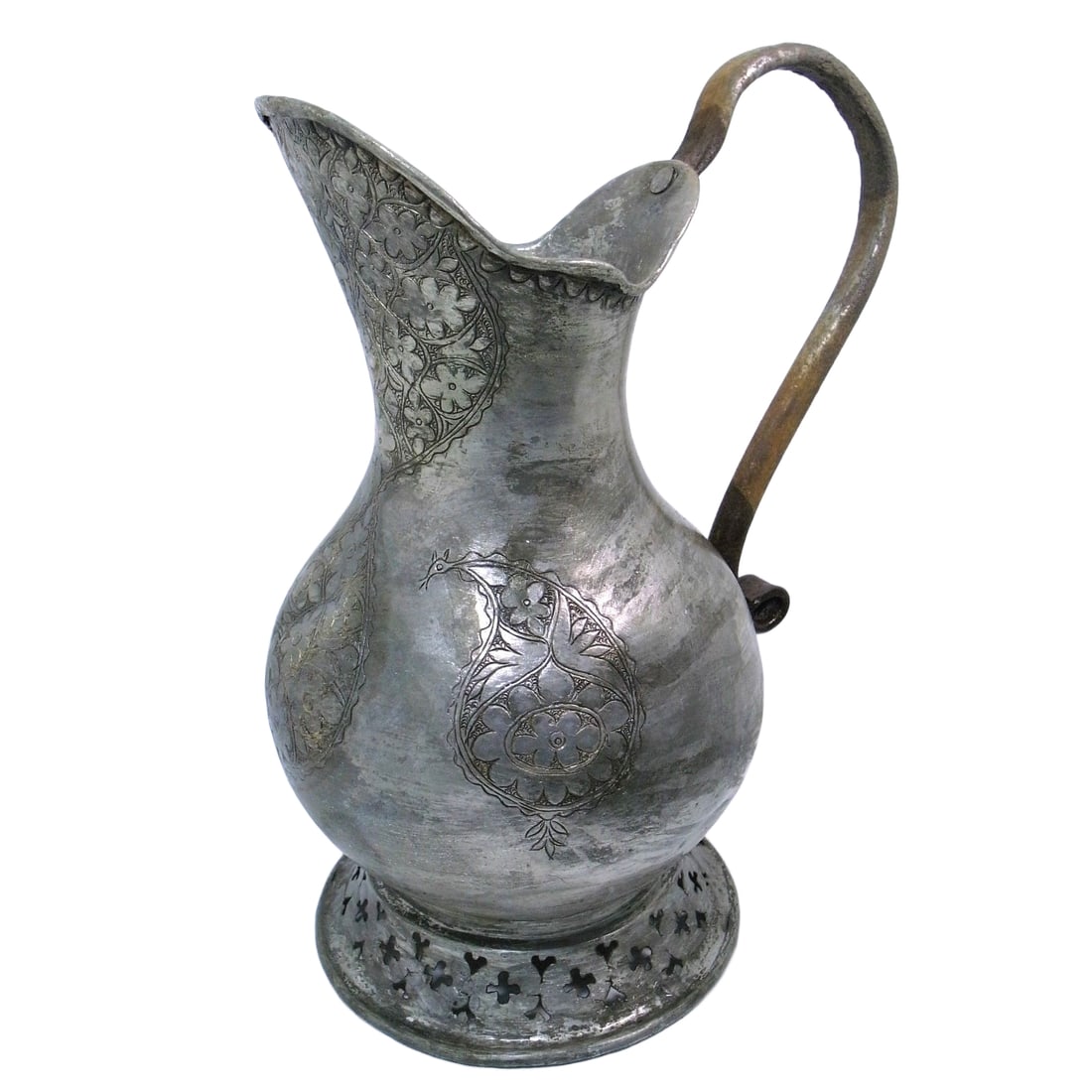 Antique Qajar Engraved Copper Pitcher (1 of 5)