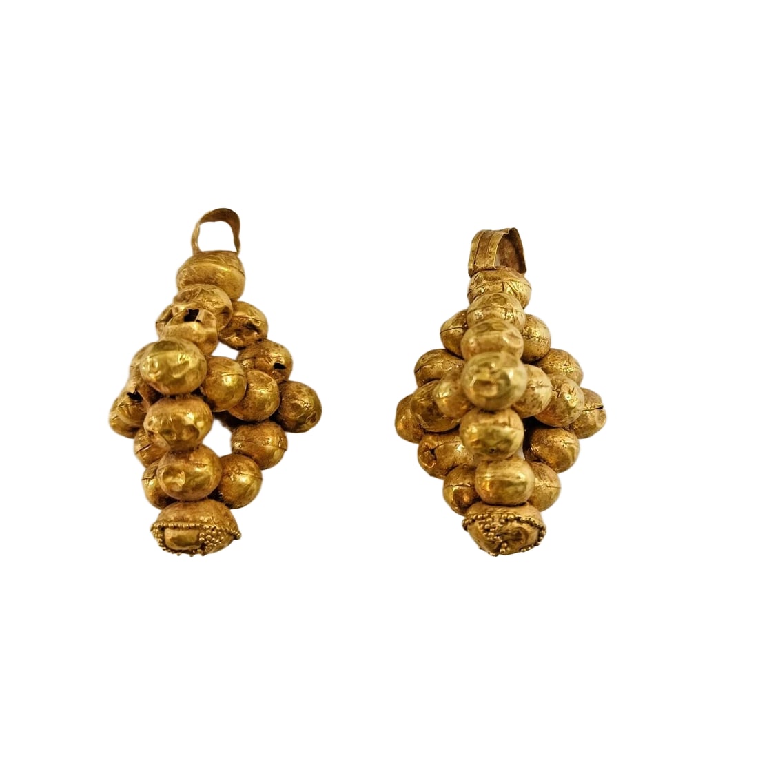 Gold Pendants - Ancient Greek or Achaemenid: Title/Medium: Ancient Gold Pendants (2) Origin/Year: Greek, Phoenician or Achaemenid, 1st millennium BC Dimensions: Not specified Condition: Good Provenance: Unavailable Additional Info: