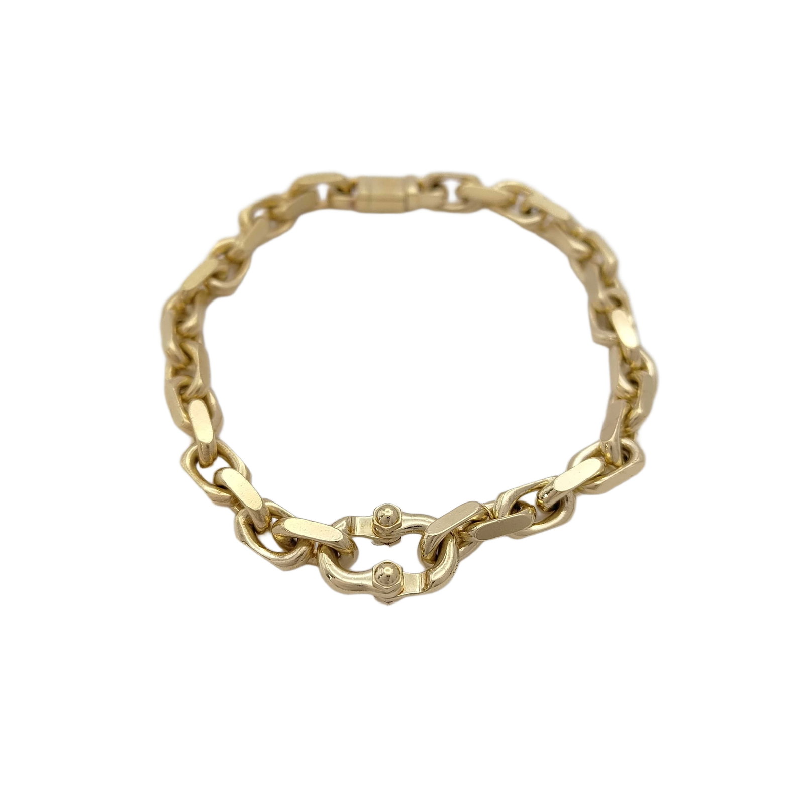 Tiffany & Co. Makers T Thick Link 18K Yellow Gold Bracelet (1 of 3)
