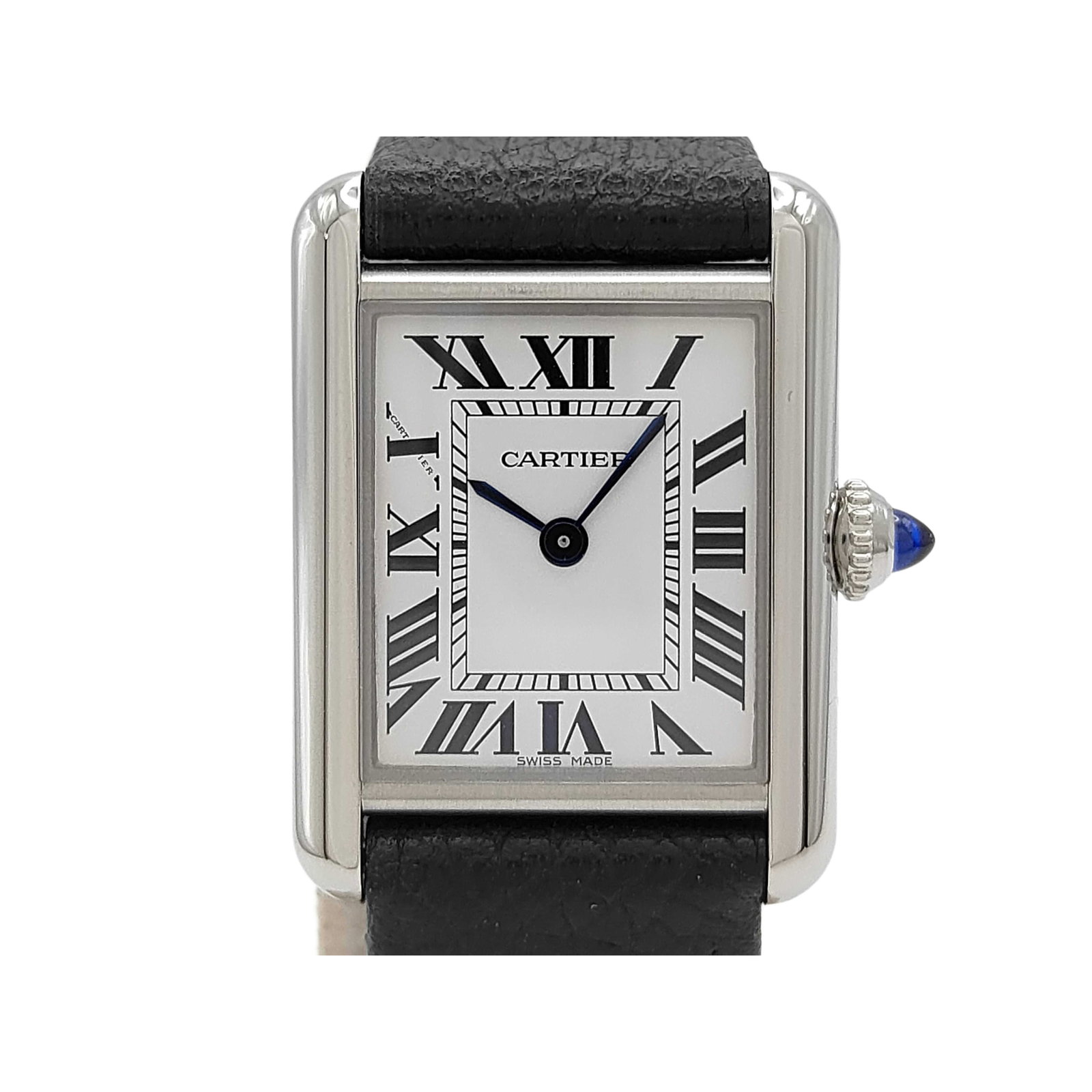Cartier Tank Must WSTA0042 Quartz Women's Watch with Box & Authentication: Title/Medium: Cartier Tank Must Quartz Women's Watch Origin/Year: Swiss Made, Certification dated December 5, 2021 Dimensions: Standard Cartier Tank Dimensions Condition: Minor scratches overall Mi