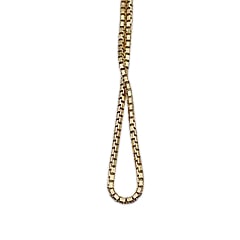 Unoaerre Italian 18K Yellow Gold Box Chain Necklace, 7.2g: Title/Medium: Unoaerre 18K Yellow Gold Box Chain Necklace Origin/Year: Italian maker Unoaerre; contemporary, date unspecified Dimensions: Weight approximately 7.2 grams; please refer to ruler photogra