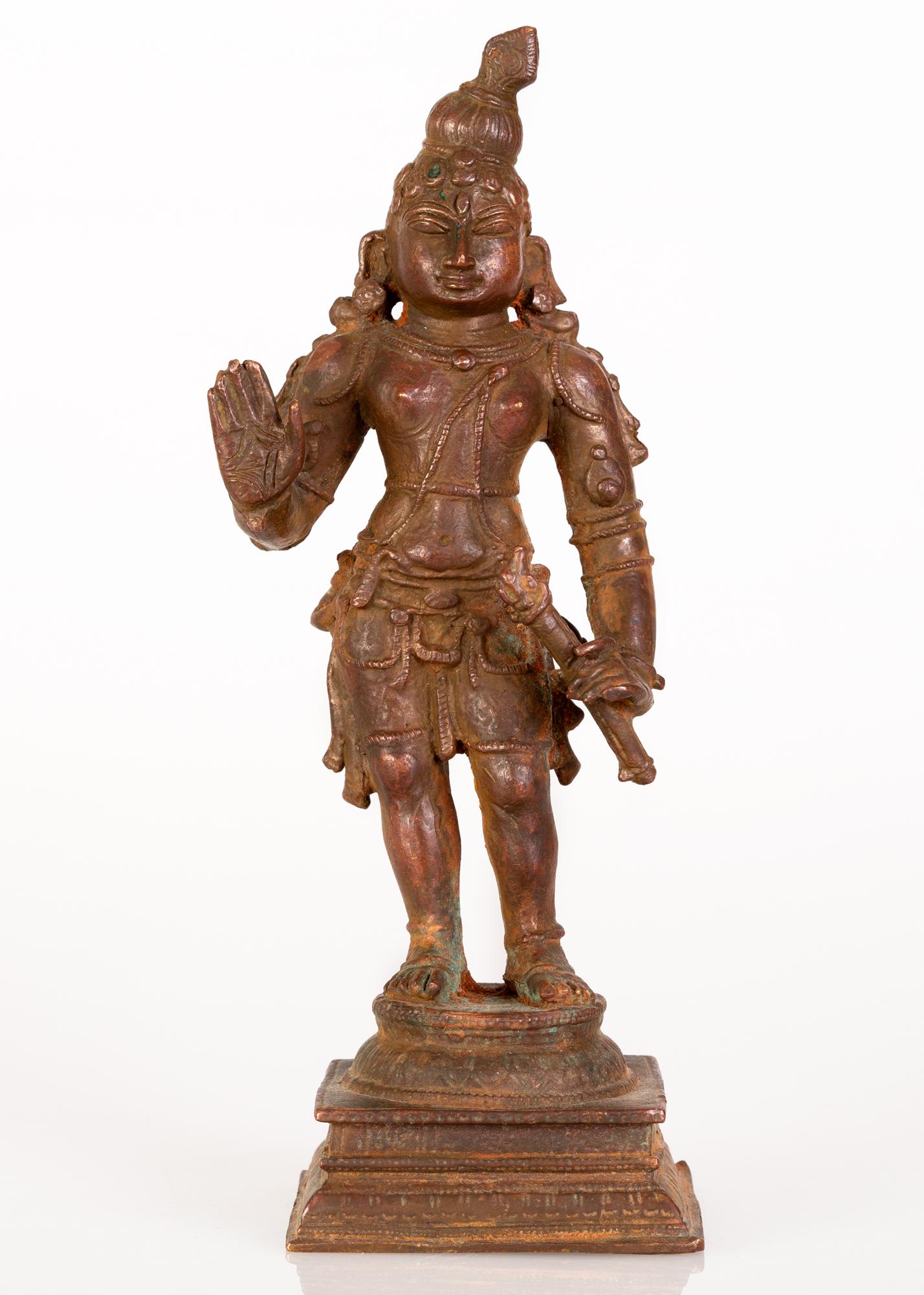 Late 19 century or early 20 century fine cast Vishnu. (1 of 3)