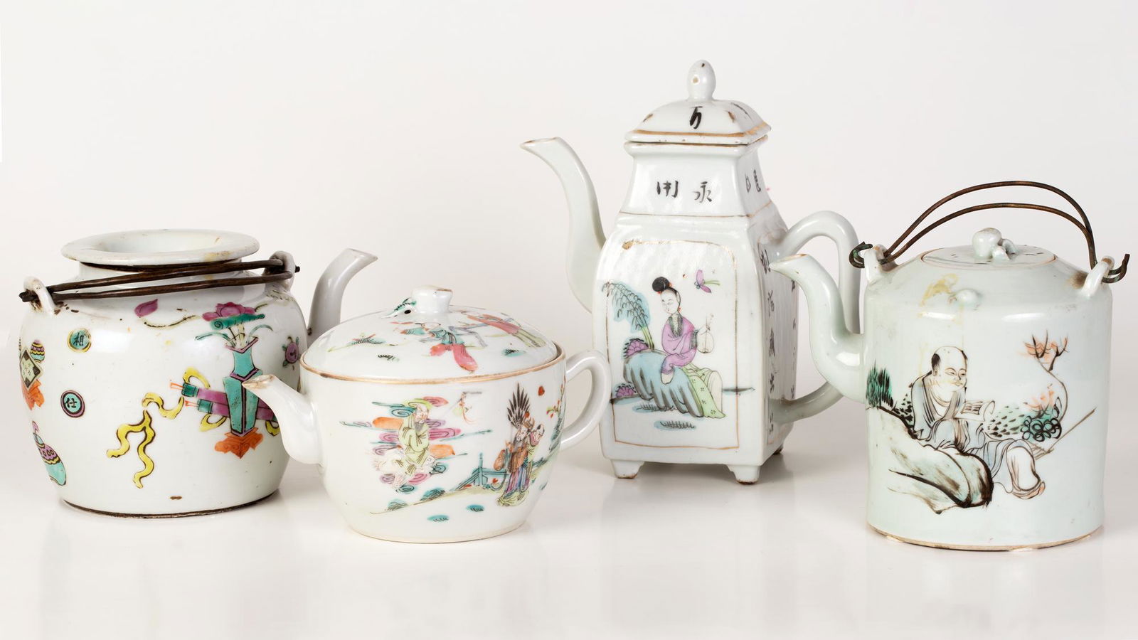 Assortment of Antique Chinese Tea Pots (1 of 5)