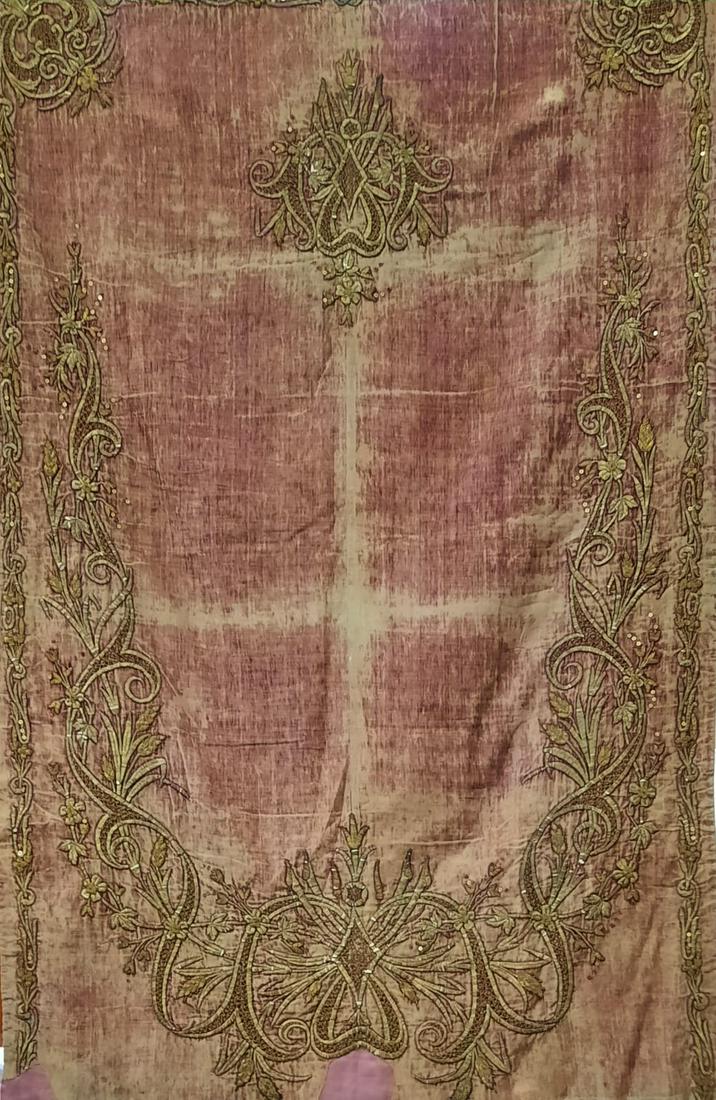 A silver wire embroidered Ottoman textile 19th century (1 of 1)