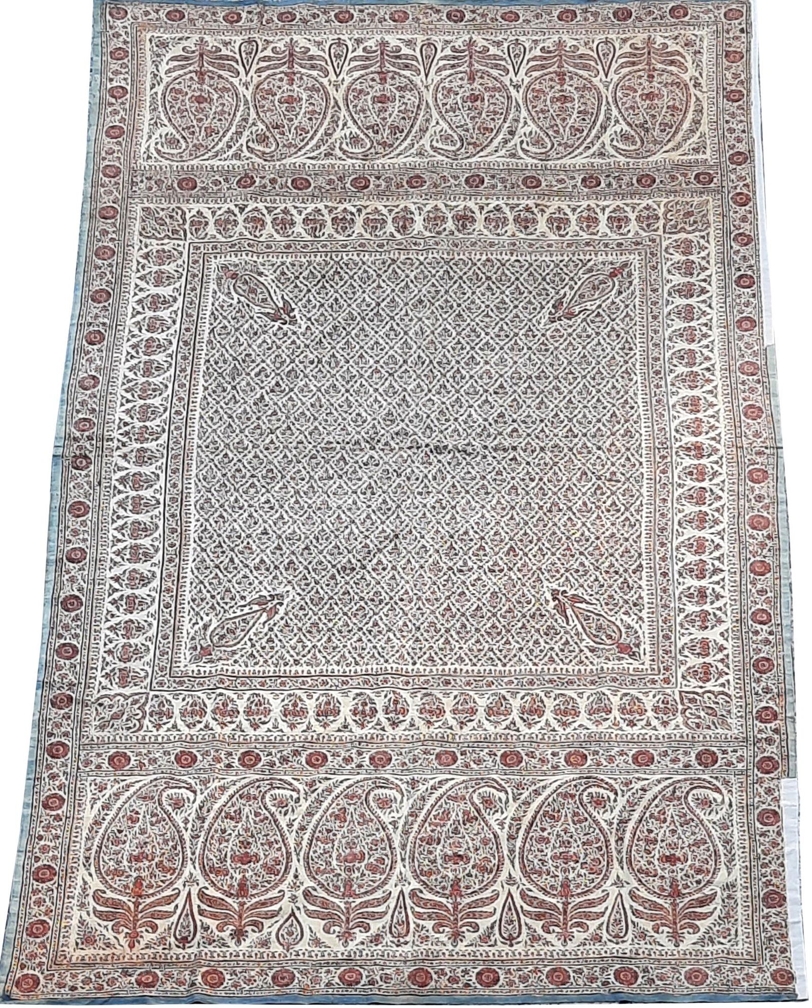 Large Khalamkari silk tapestry - Isfahan Persia 19th (1 of 3)