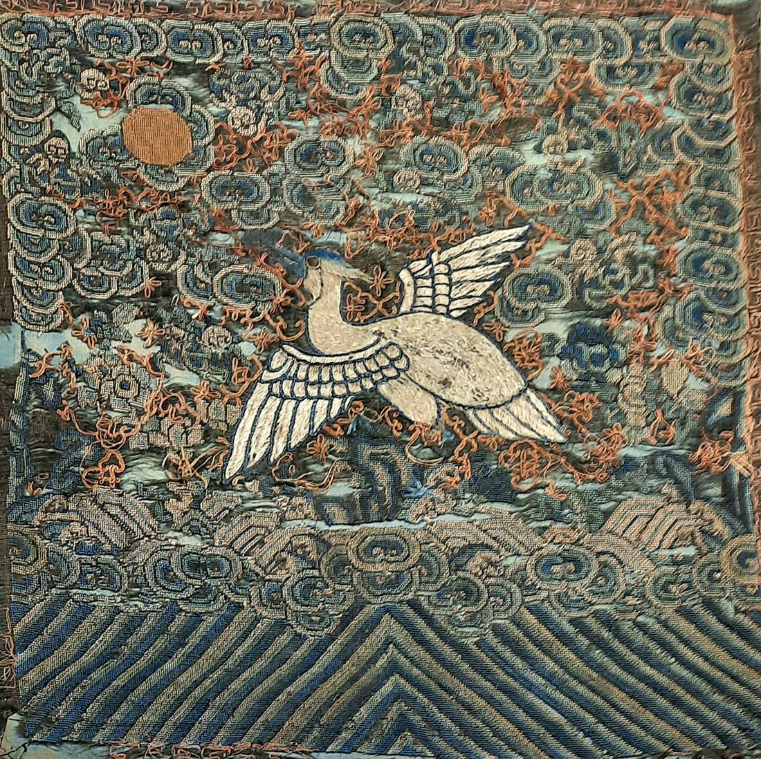 Chinese, kesi rank badge. Late Ming or early Qing dyn (1 of 2)