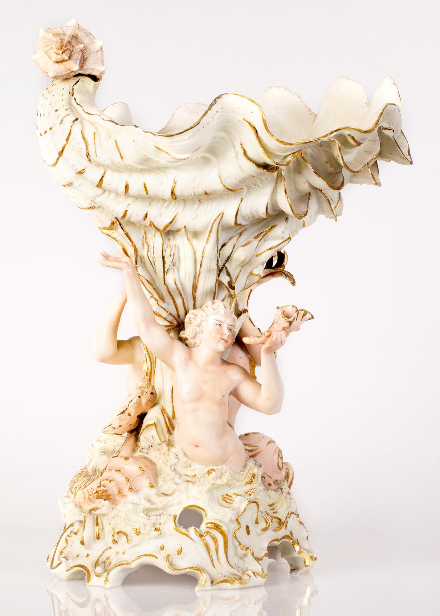 Antique American porcelain center piece- Partially (1 of 4)