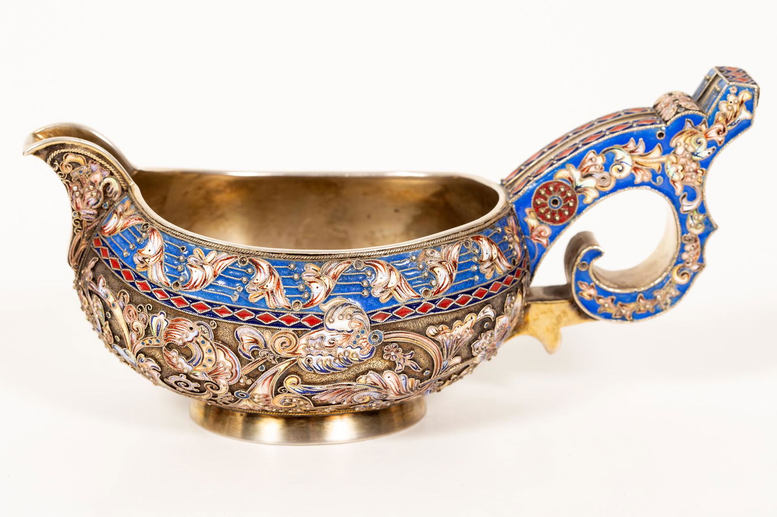Special! Silver and Enamel Kovsh (1 of 3)