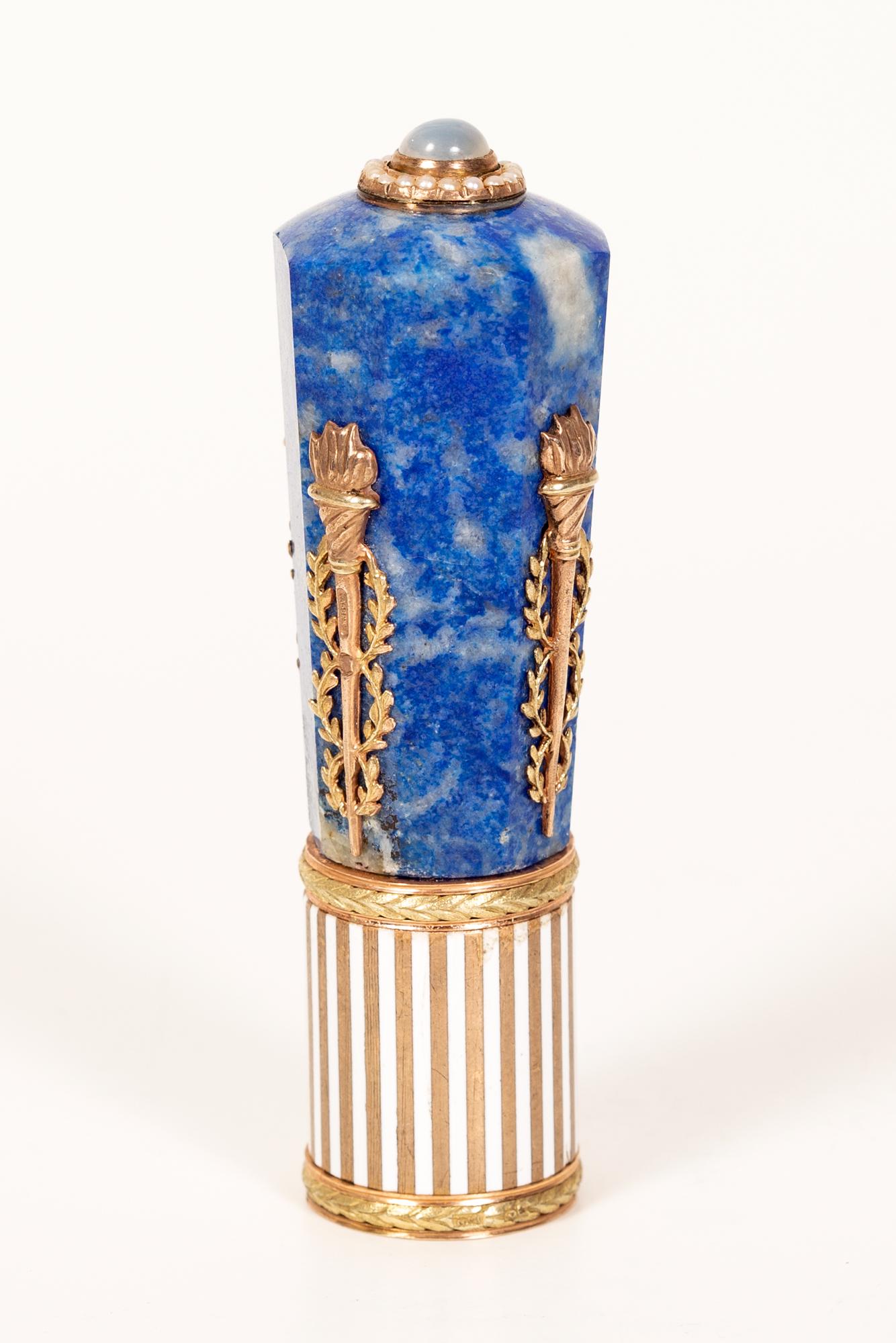 Grip for a Walking Cane or Umbrella. Gold Enamel & (1 of 5)