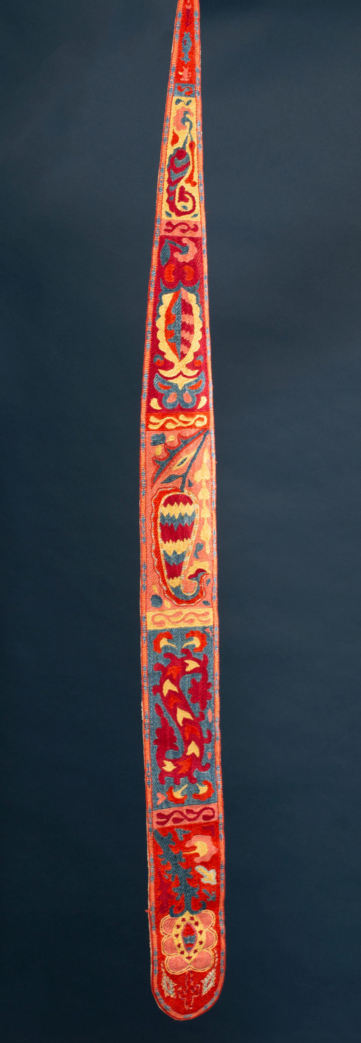 A fabric belt with silk embroidery - Uzbekistan - 19th (1 of 2)