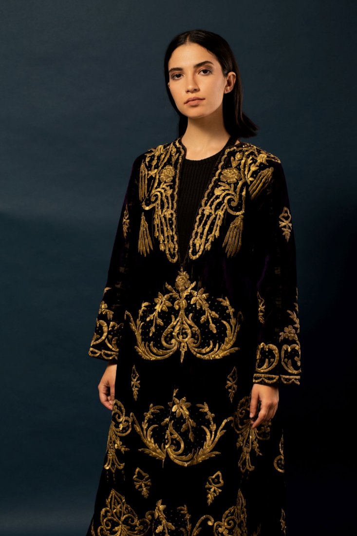 A velvet Jalabiya embroidered with silver - Ottoman (1 of 5)