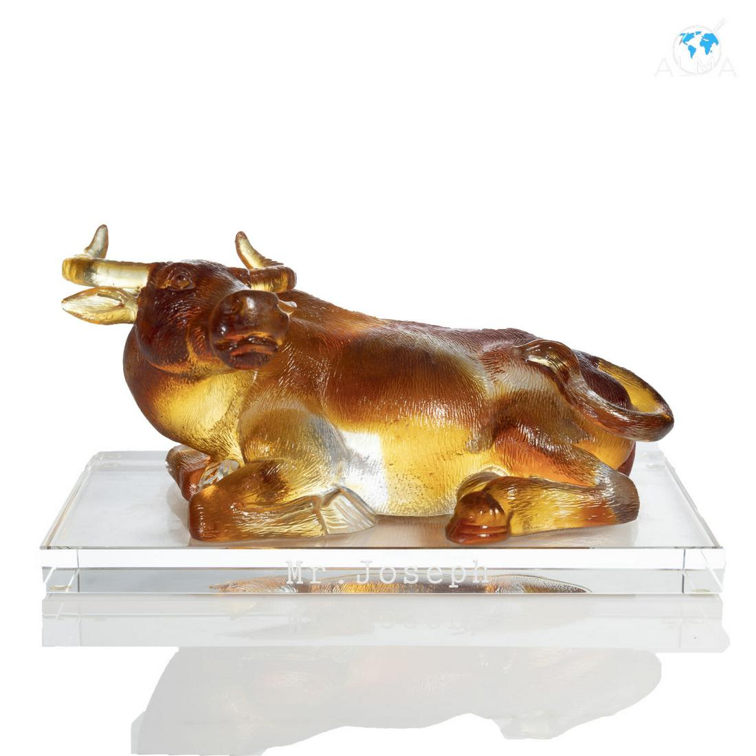 Fine Chinese Crystal Sculpture in Shades of Amber in (1 of 4)